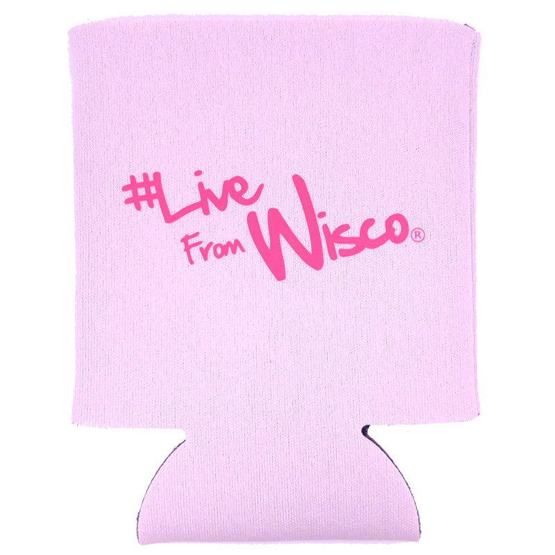 Pink Logo Can Koozie