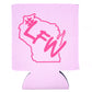 Pink Logo Can Koozie
