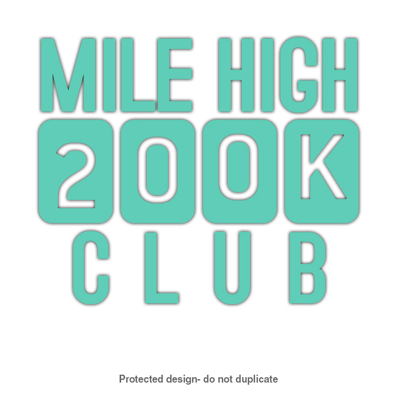 200k Mile High Decal