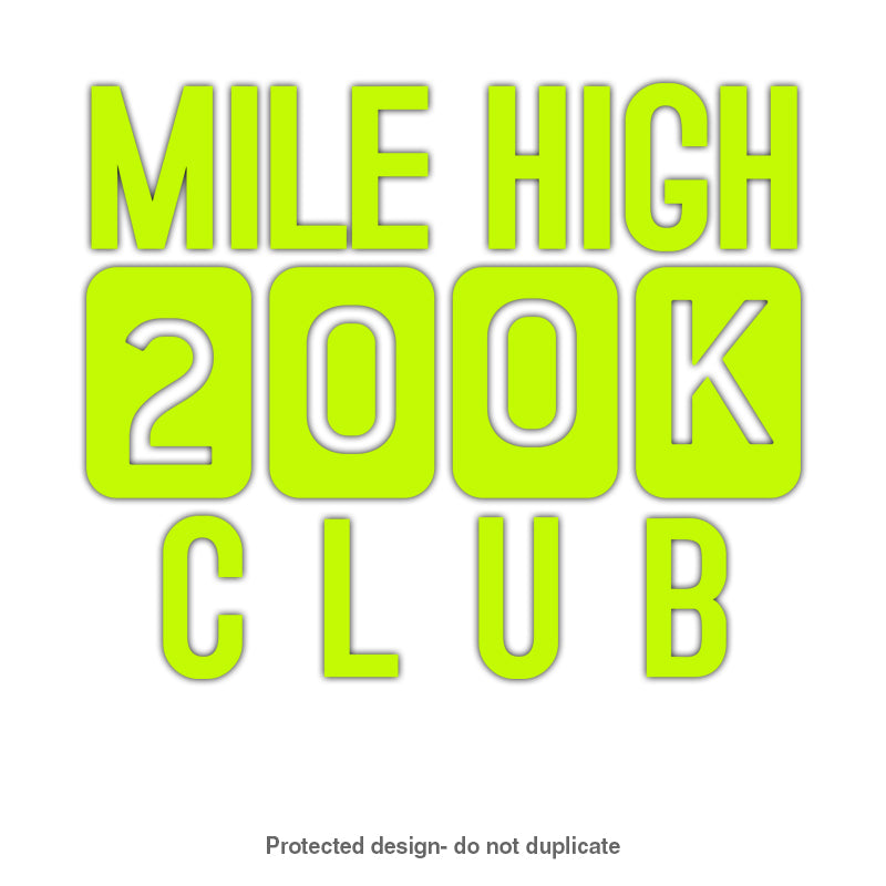 200k Mile High Decal