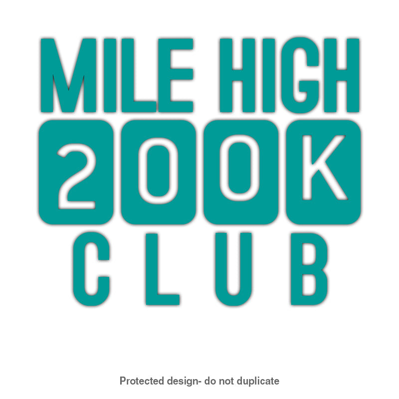 200k Mile High Decal