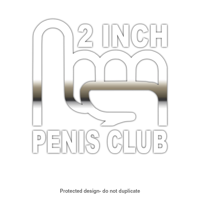 2 Inch Penis Club Decal