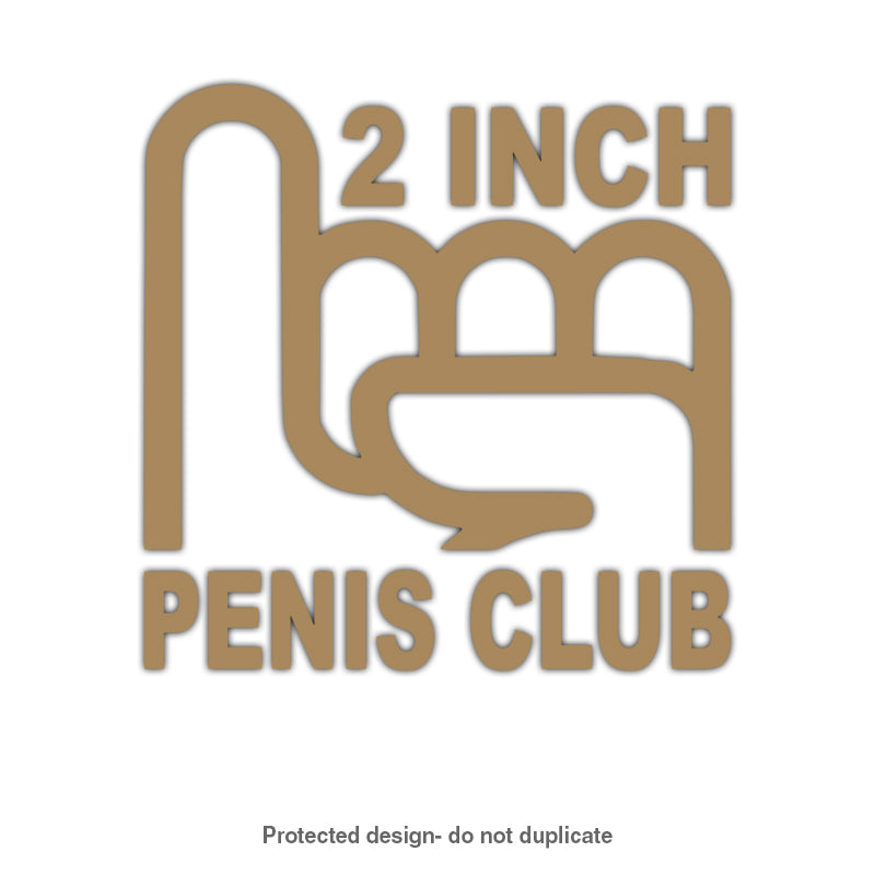 2 Inch Penis Club Decal