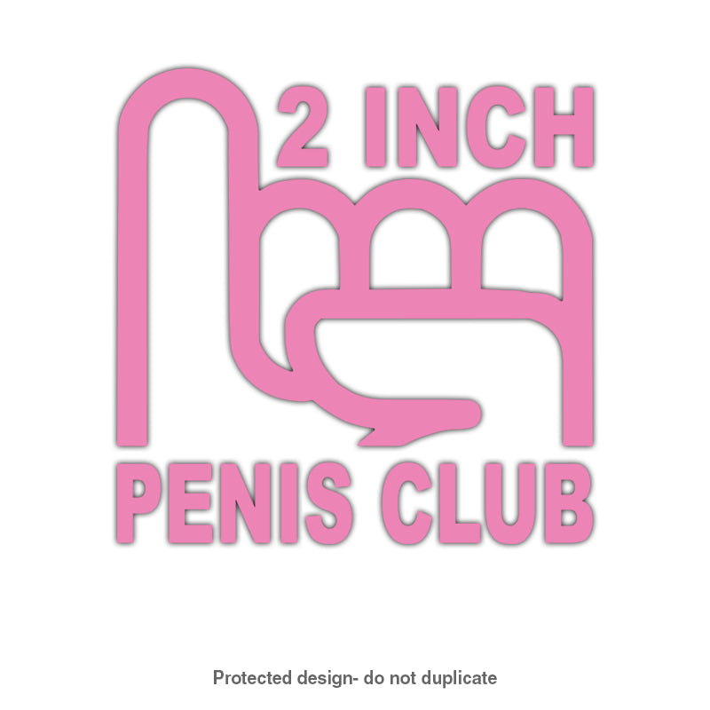 2 Inch Penis Club Decal