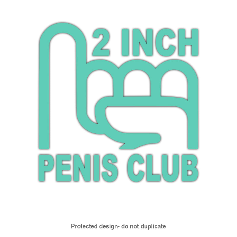 2 Inch Penis Club Decal