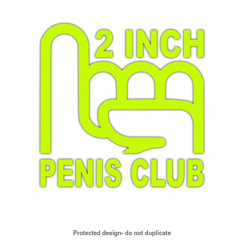 2 Inch Penis Club Decal