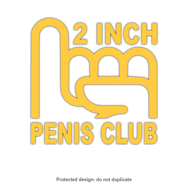 2 Inch Penis Club Decal