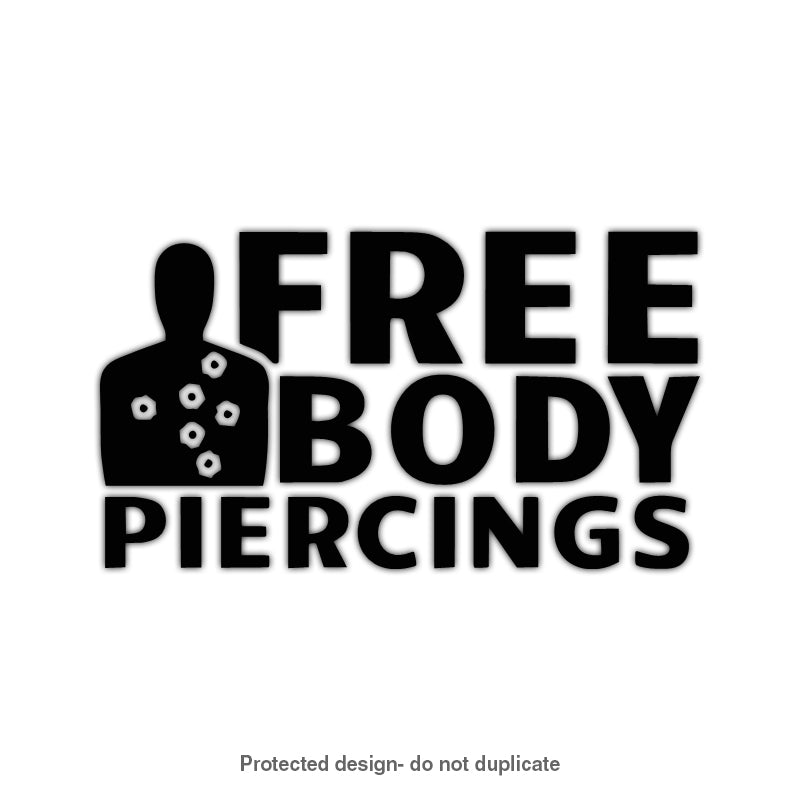 Free Body Piercings Decal