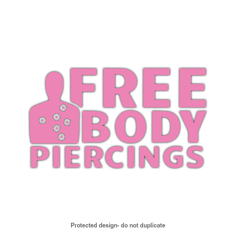 Free Body Piercings Decal