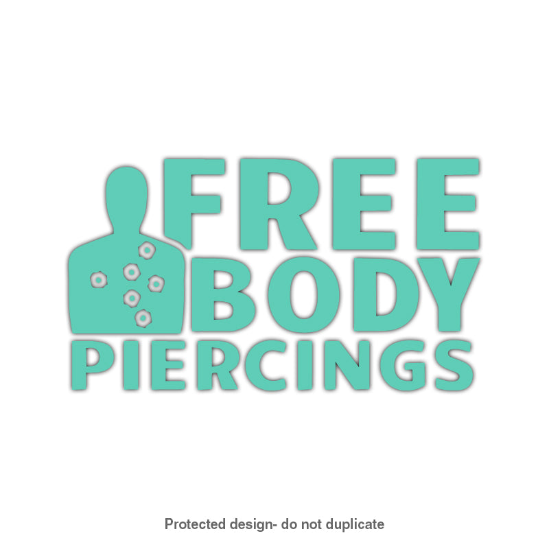 Free Body Piercings Decal