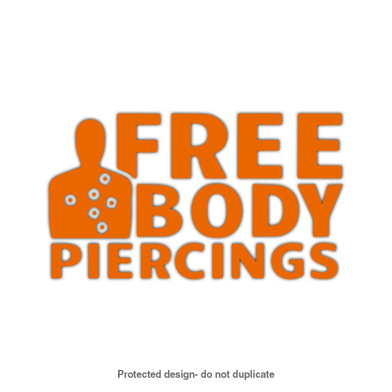 Free Body Piercings Decal