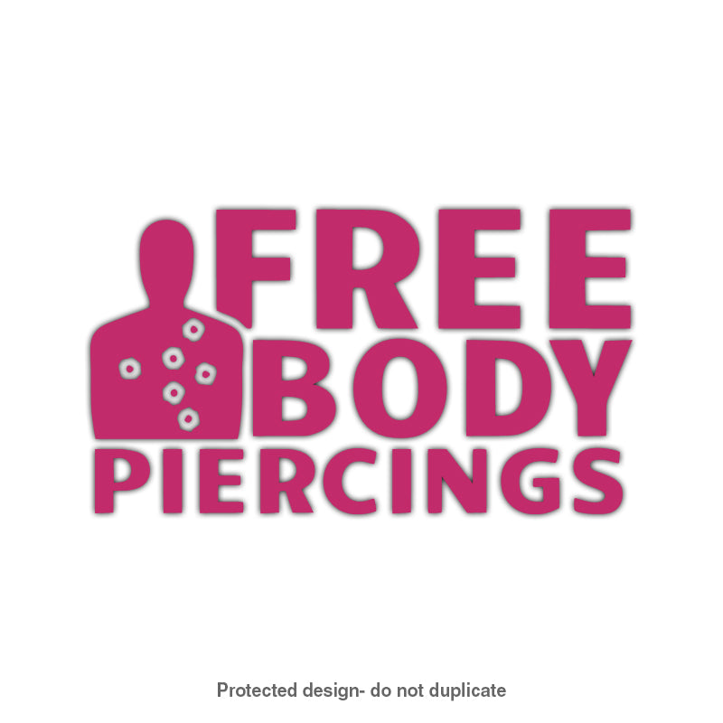 Free Body Piercings Decal