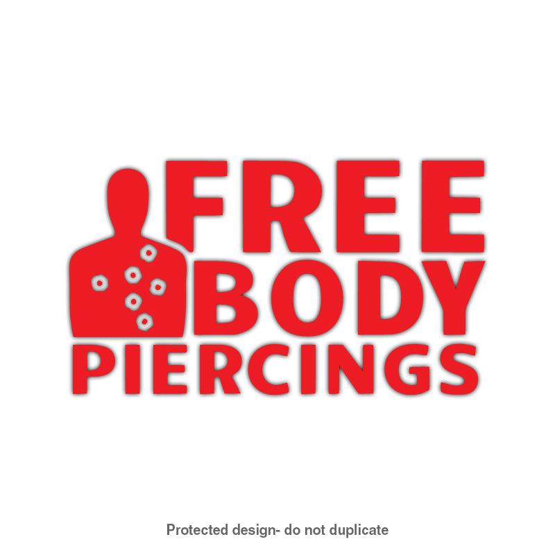 Free Body Piercings Decal