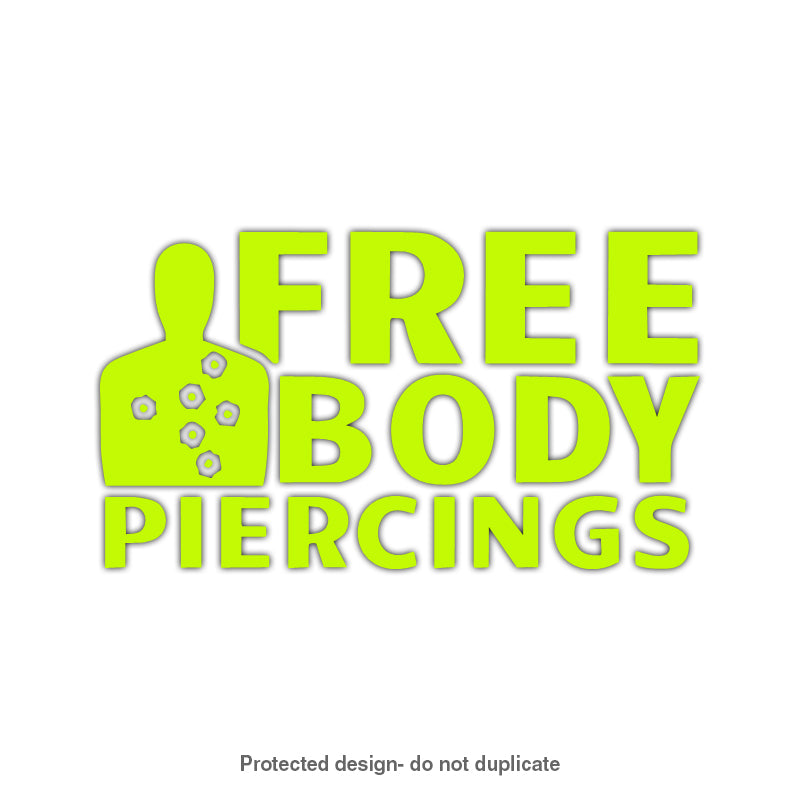 Free Body Piercings Decal