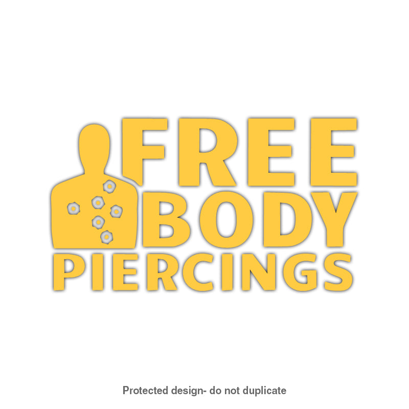Free Body Piercings Decal