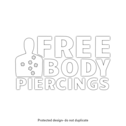 Free Body Piercings Decal