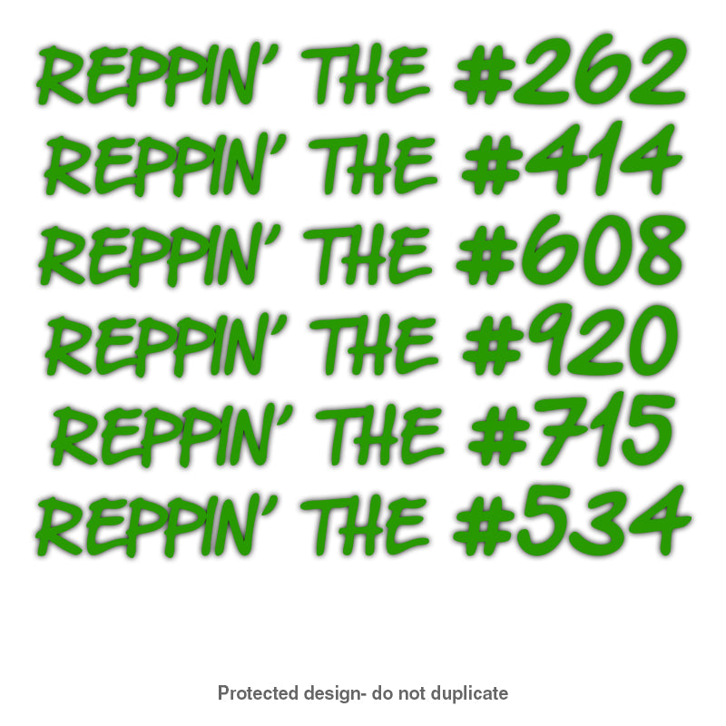 Area Code Reppin' Decal