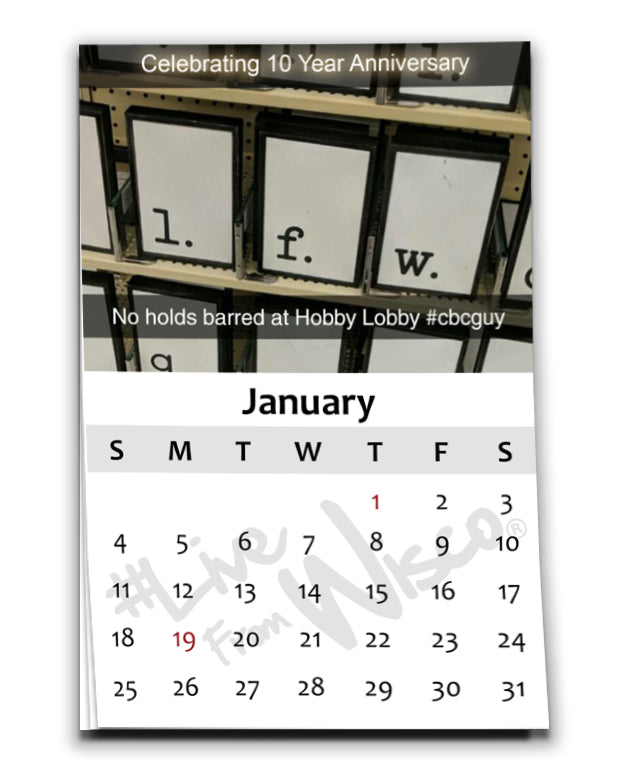 LFW Mini-Stick Calendar 2026 - Ships Weekly