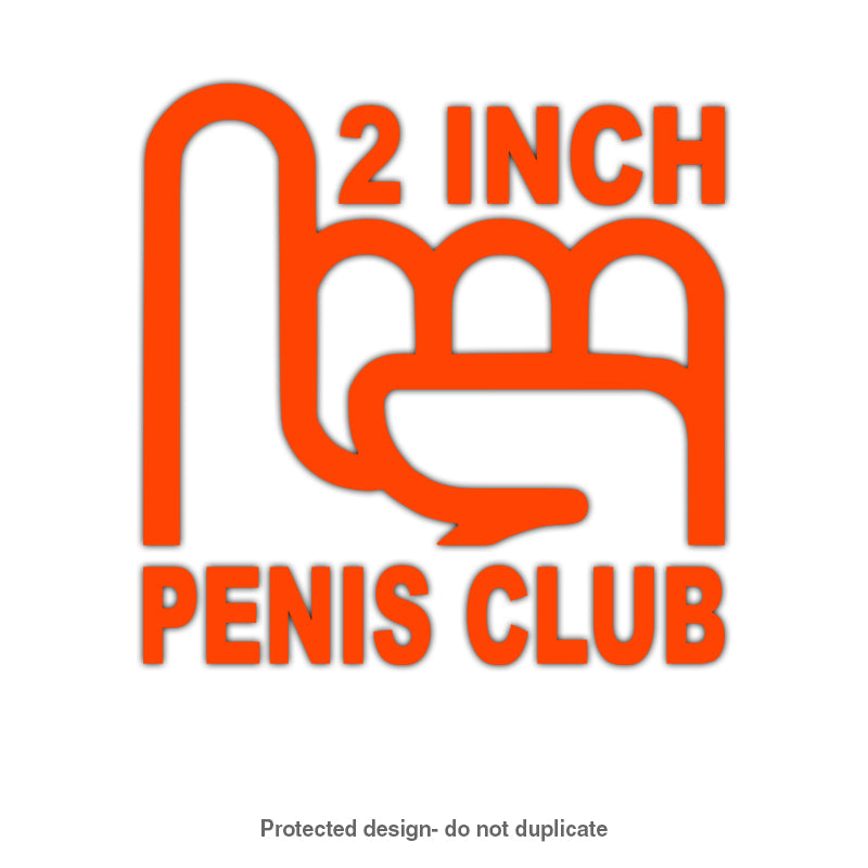 2 Inch Penis Club Decal