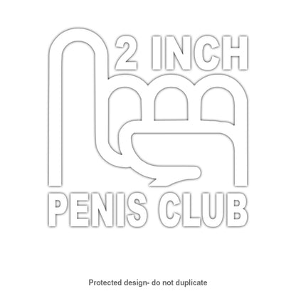 2 Inch Penis Club Decal