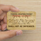 Federal Weapons Permit Card